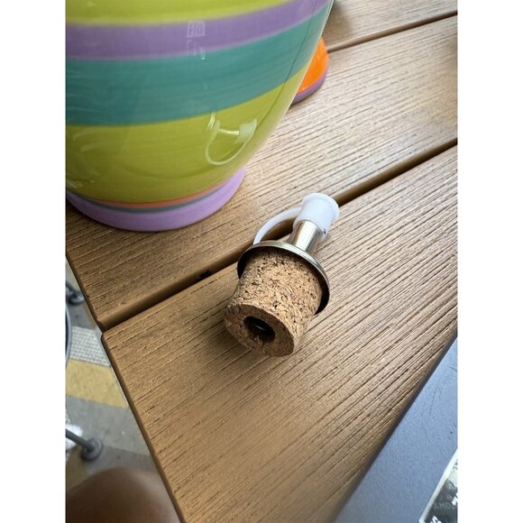 Century Olive Oil Bottle With 4 Dipping Bowls Striped - Picture 6 of 7